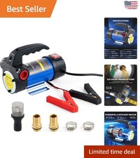 12V Diesel Transfer Pump - 12 GPM Portable Electric Suction Pump for Oil Change