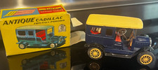 1960s Japan SSS TOYS Antique Blue Cadillac Tin Toy Friction Car WBOX