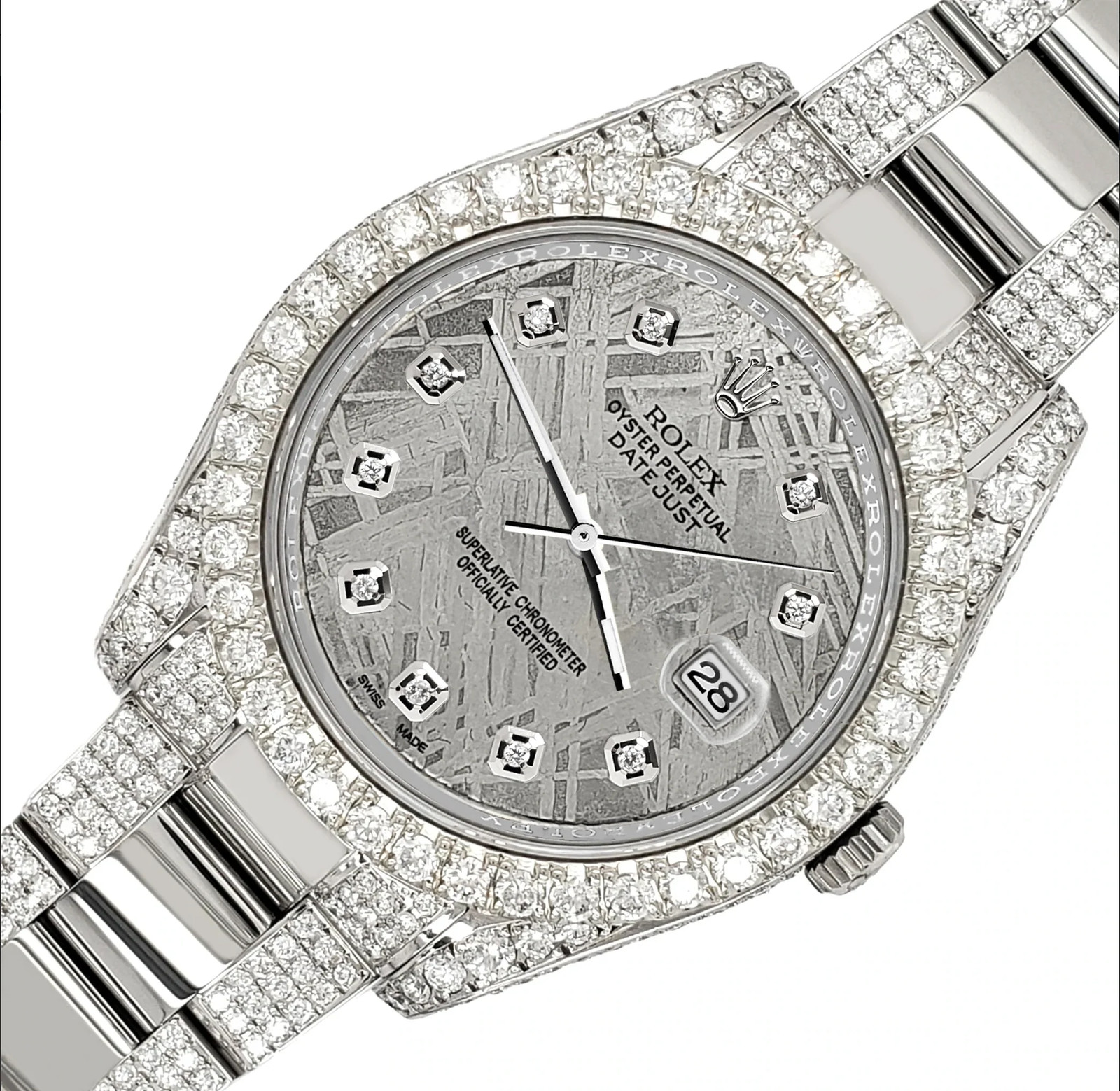 Rolex Datejust II 10.3CT Pave Diamond