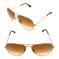 Ray Ban Aviator Large Metal - Oro/Marrone - Taglia 55/14 - Ottime condizioni 