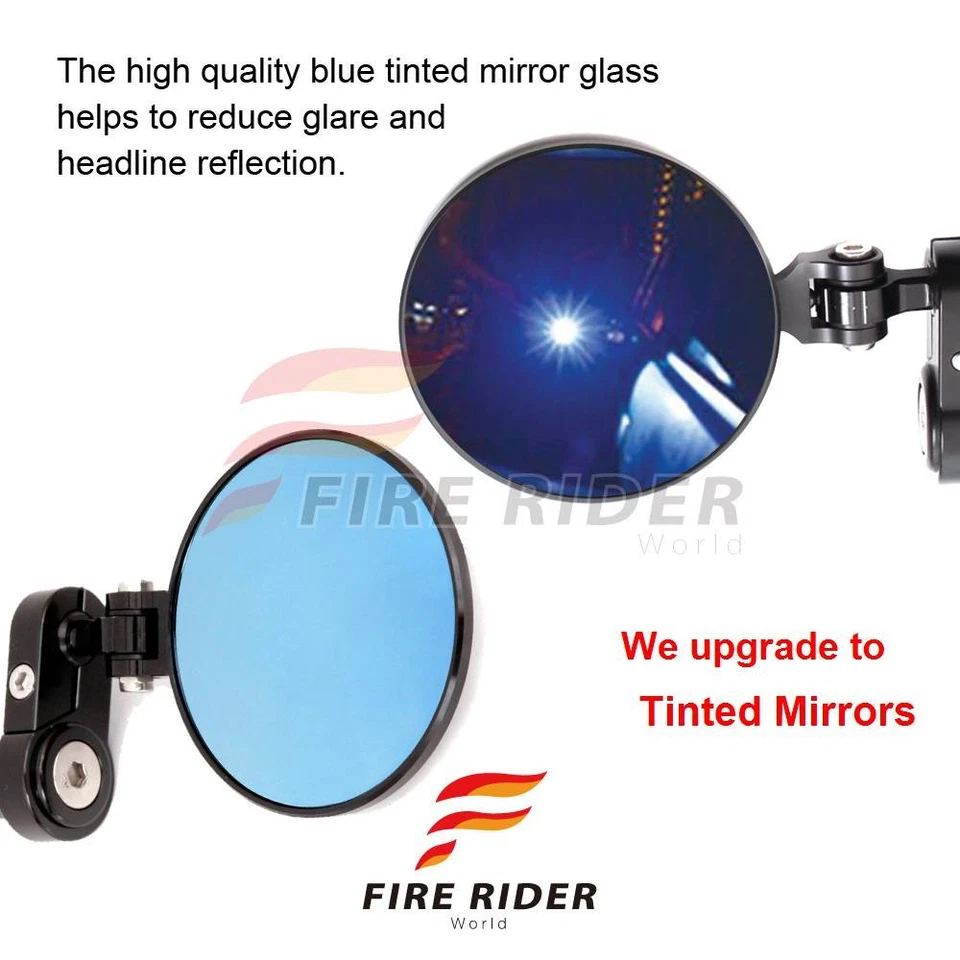 CNC Blue Folding Bar End Mirrors NXP10 For Yamaha YP 250 / 400 Majesty All Year - Image 4 of 4
