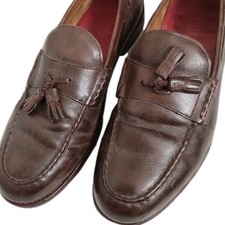 Grenson England Mens Brown Leather Tassel Loafers Size UK12E