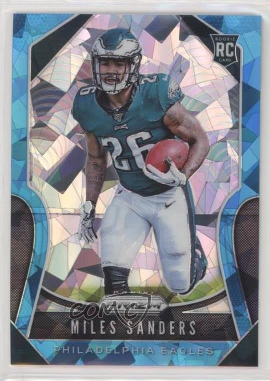 2019 Panini Prizm Rookies Blue Ice Prizm 56/99 Miles Sanders #326 Rookie RC 0l8