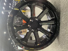 Blemished Single 20x9 Black Tint Wheel American Outlaw Capone 6x5.5  -5