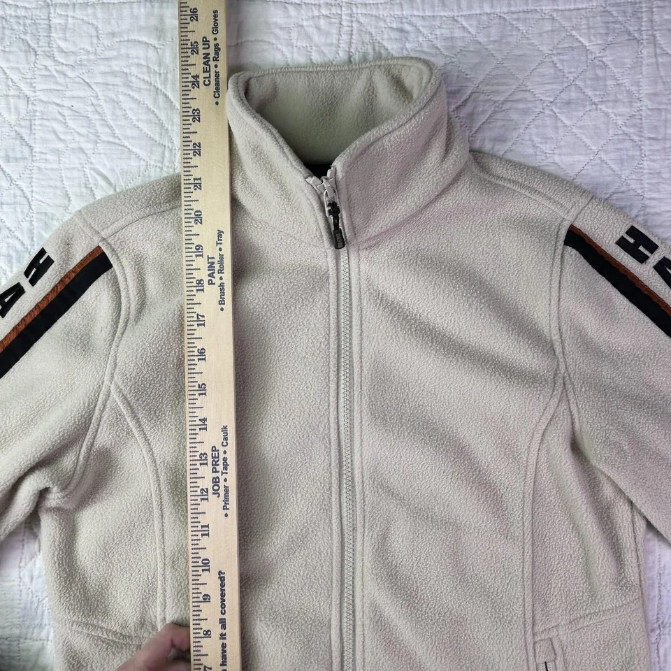 Harley-Davidson Jacket Womens Small Beige Fleece Full Zip Mock Neck Zip Pockets - Image 4 of 4