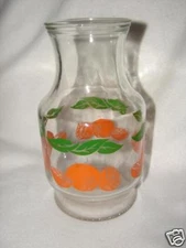 Vintage Anchor Hocking Glass Orange Juice Jar 