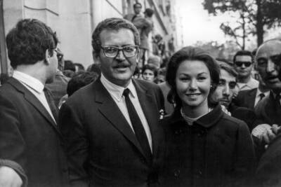 Edmond de Rothschild et sa femme Nadine OLD PHOTO