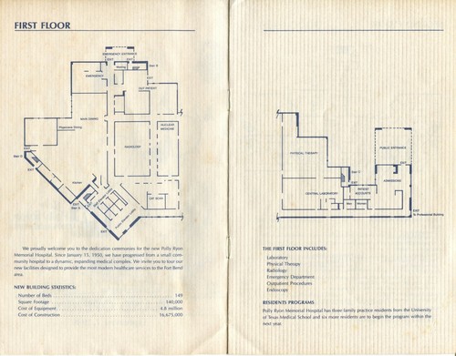 The New Polly Ryon Memorial Hospital Richmond Texas Grand Opening 1986 Brochure - Picture 3 of 5