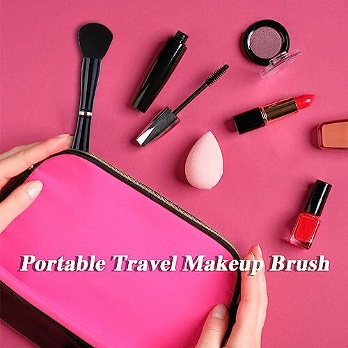 Juego de cepillos de maquillaje de viaje 4 en 1 base profesional cepillo en polvo mezcla - Imagen 3 de 7