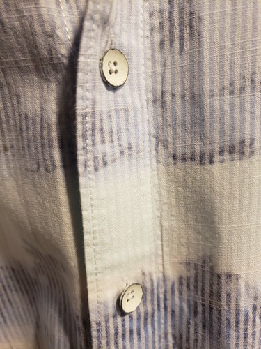 Tommy Bahama Mens XL Blue White Palm Leaves Cotton Blend  Hawaiian Shirt Relaxed - Picture 3 of 9