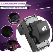 FRONT Electric Window Switch For Citroen Berlingo Peugeot 6490.HQ 6490.E3 6490HQ