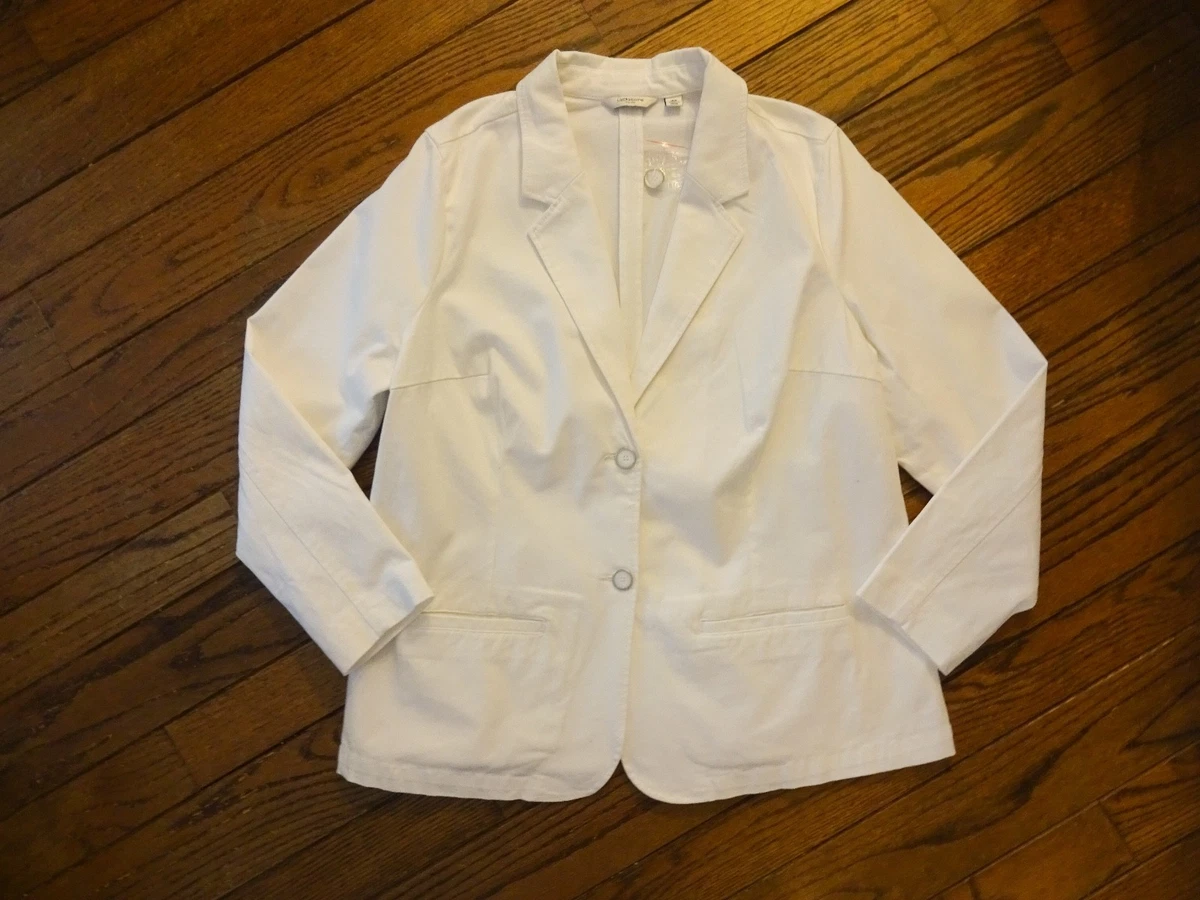 Liz claiborne white best sale blazer