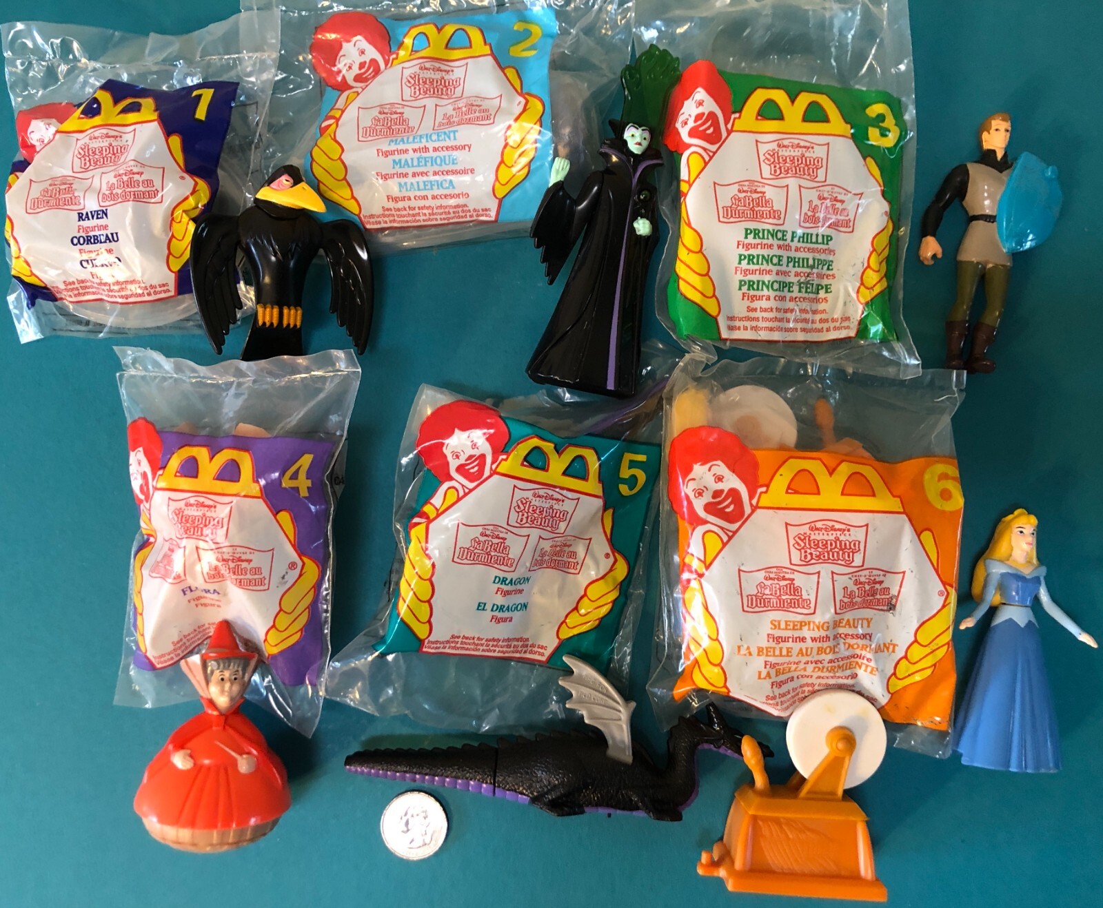 Sleeping Beauty 1996 1997 McDonald's Happy Meal Toys NEW USED