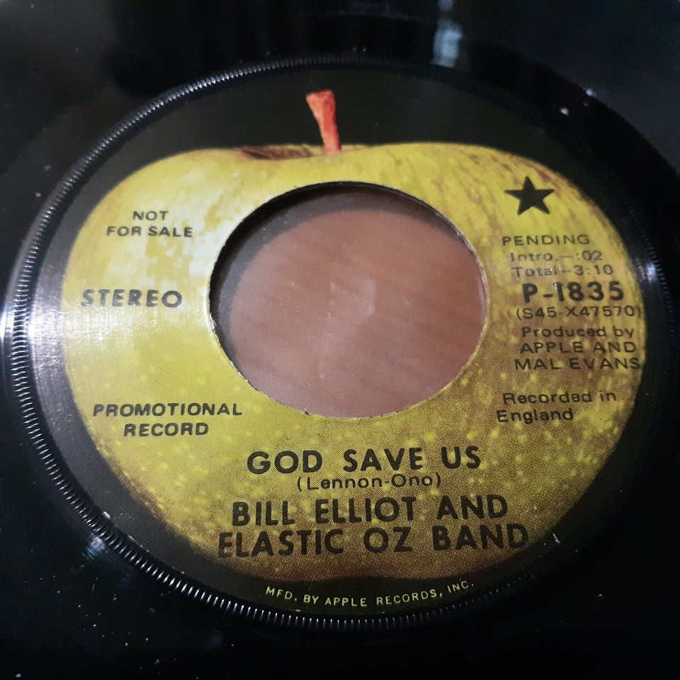 BILL ELLIOTT & ELASTIC OZ BAND/ JOHN LENNON God Save Us APPLE US PROMO
