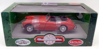 Autoart 1/18 Scale Diecast DC23222H - Austin Healey 3000 Red/Cream With Case
