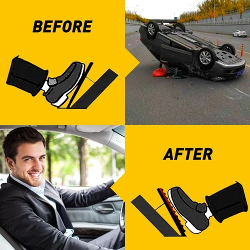 Gas Pedal Pad Cover Red Non Slip Automatic Car Brake Foot Accessories - Foto 7 di 8