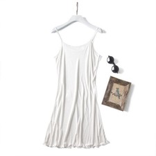 Silk Full Slips Strappy Underwear Adjustable Straps Under Skirt Nightie Chemise