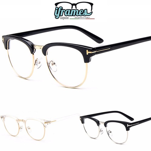 Occhiali Neutri da Vista iFrames Montatura Nerd Ray Vintage Donna/Uomo 2018  Ban | eBay