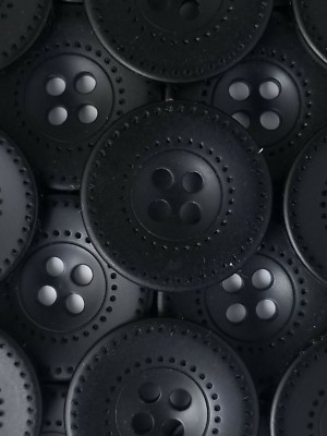 BLACK FANCY COAT BUTTON, SIZE 44L-1+1/16'', MATTE FINISH, 1 GROSS, FREE SHIPPING 