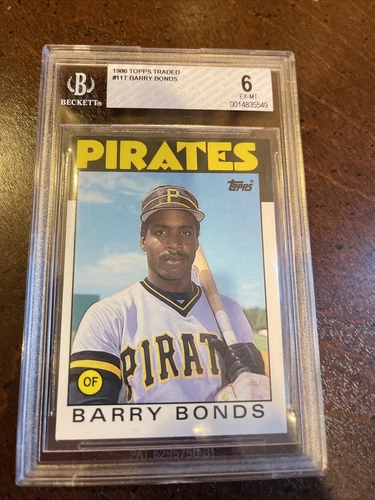 1986 Topps Traded #11T Barry Bonds BGS 6 Rookie