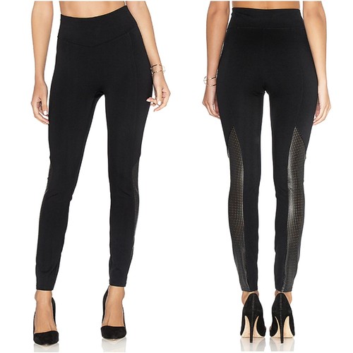 spanx faux leather panel leggings