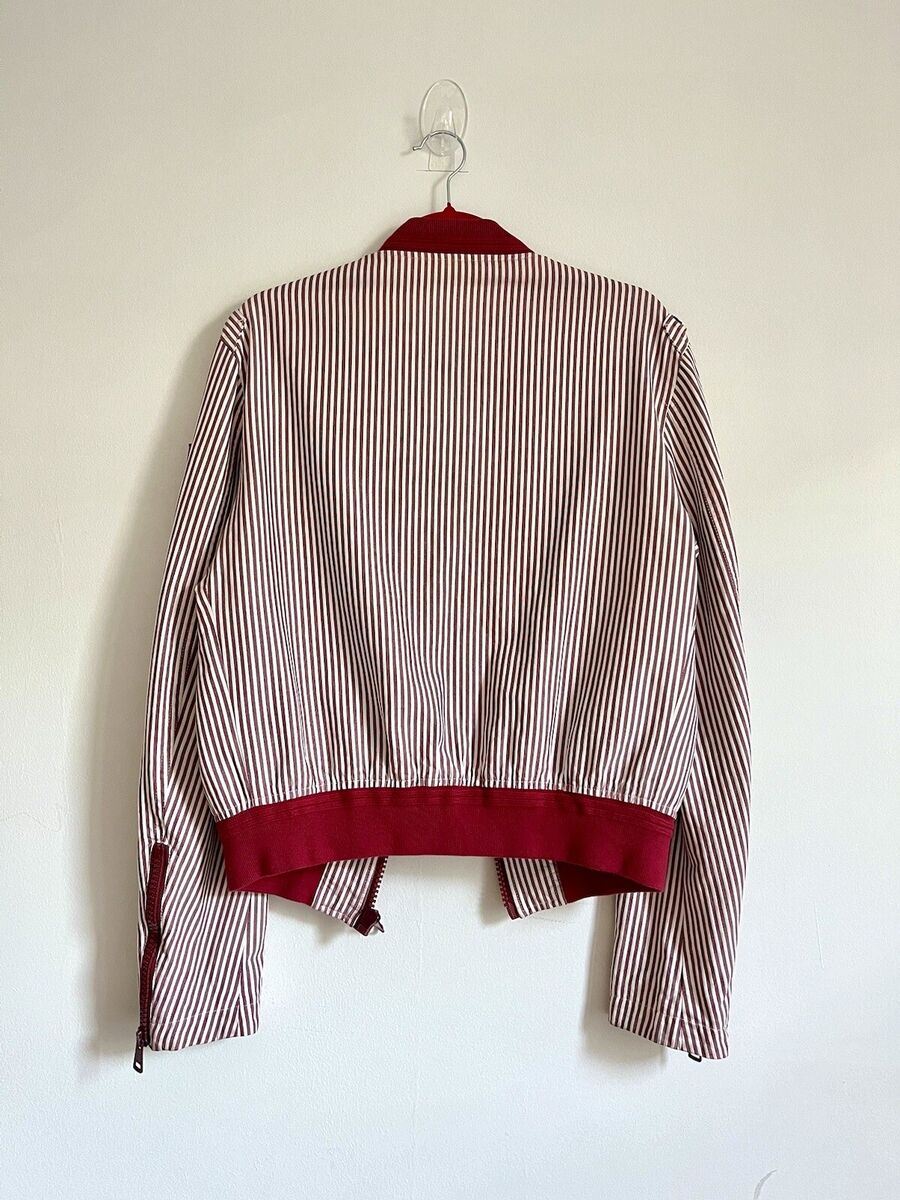 Old Gucci Military Jacket / オールドグッチ Men's Vintage Gucci Red & White Striped Jacket W/ Military