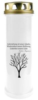 Grabkerze Weiß 4-Tage Brenner 100H Grablicht Grableuchte Grablampe Grab Lyrik 2