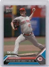 🟦 ANDREW ABBOTT Rookie 2023 Topps Now #422 Cincinnati Reds BLUE Parallel 24/49