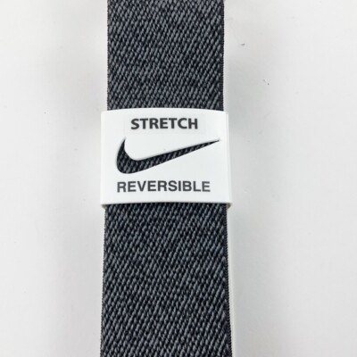 nike essentials reversible stretch web belt black grey