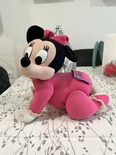Vintage Mattel Disney 1995 Baby Minnie Mouse Touch and Crawl 11" Works At Times