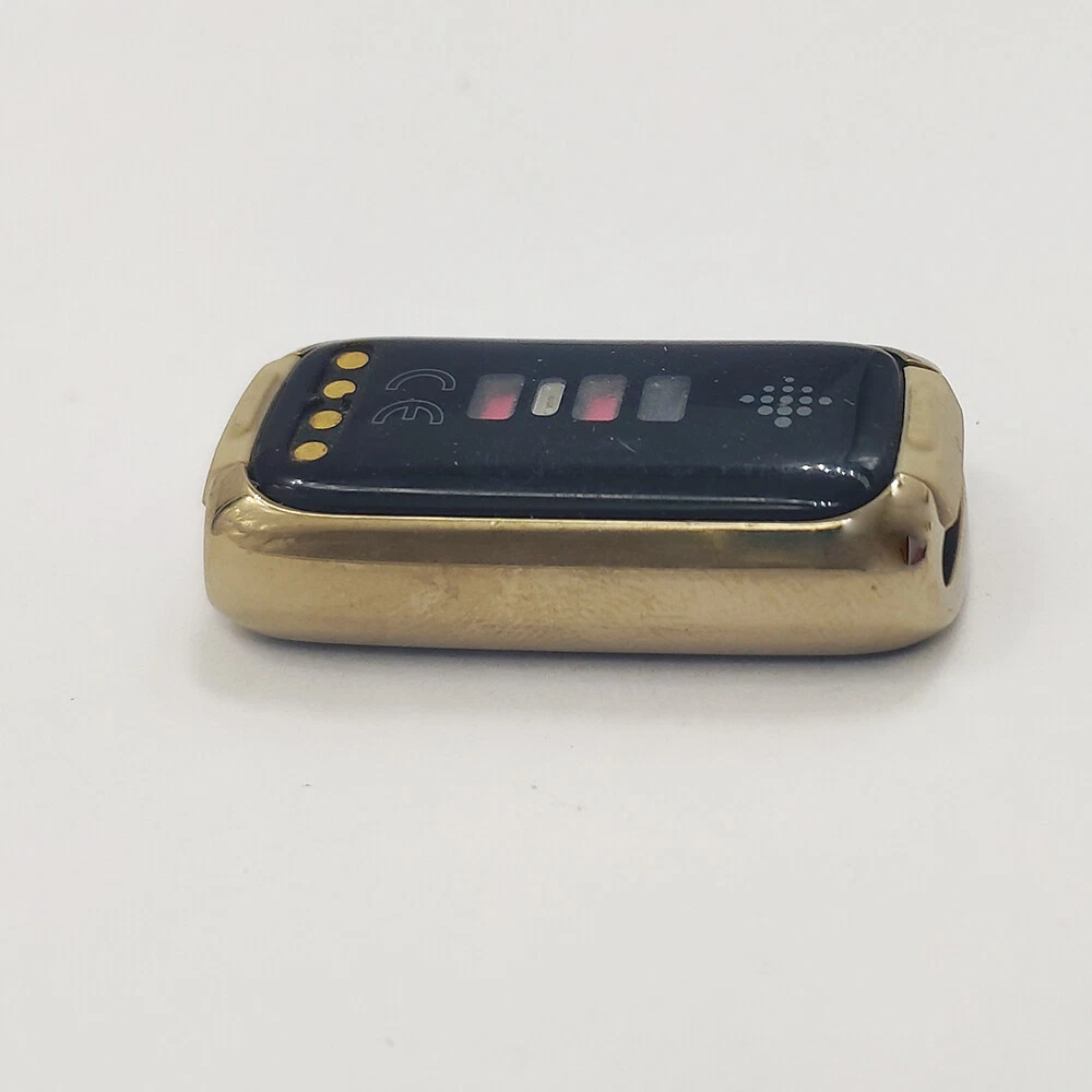 Fitbit Luxe Activity Tracker Pebble Accessories Gold Black FB422