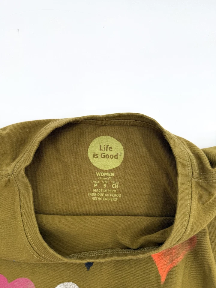 Life is Good Shirt Womens Small T-Shirt Blouse Long Sleeve All We Need HEart - Image 3 of 4