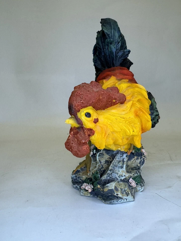 Vintage Standing Rooster From Artificial Stone 7.5" - Image 4 of 4