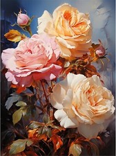 Paint by Numbers Kit for Adults Beginner, Flowers Acrylic Adult Paint by