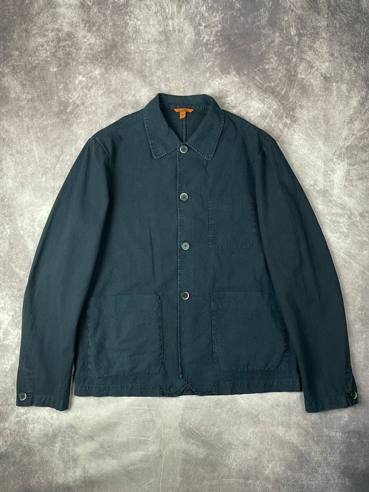 BARENA VENEZIA Visal Dark Blue Cotton Overshirt Jacket for Men Size 50 M