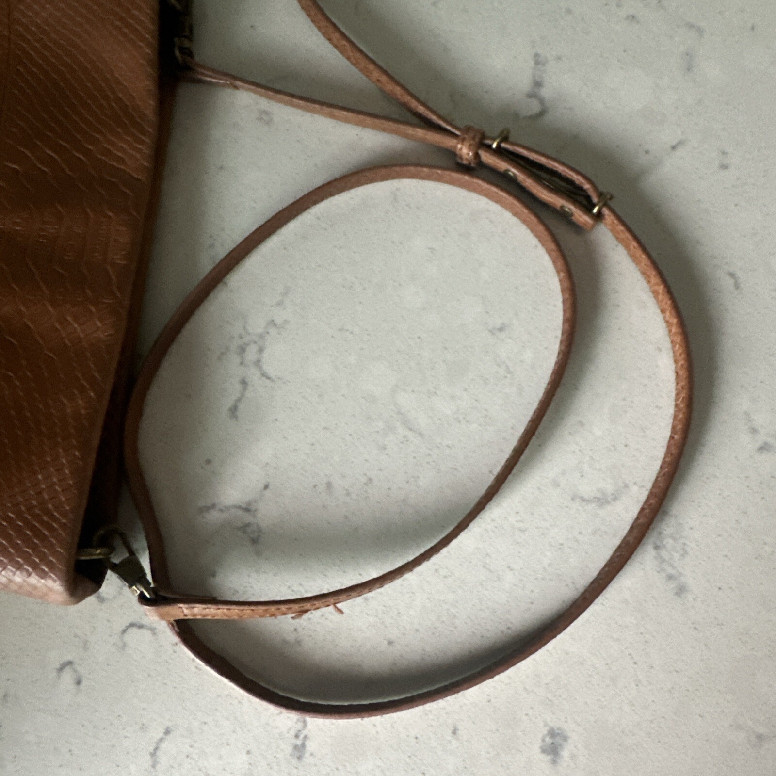 THE SAK  Python Embossed Leather Tan Crossbody Ha… - image 6