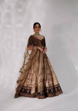 BEAUTIFUL HEAVY KASTURI SILK LEHENGA CHOLI WITH DUPATTA FOR INDIAN WEDDING WEAR