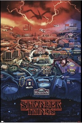 STRANGER THINGS 4 - HAWKINS ART POSTER - 22x34 - 22606 New In Original Packaging