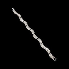Bridal Wedding Jewelry Crystal Rhinestone Simple Classic Light Swirl Bracelet SV