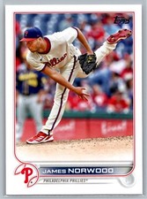 James Norwood 2022 Topps Update BASEBALL #US193 Philadelphia Phillies