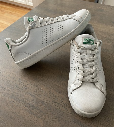 ADIDAS Men\u0026#039;s Size 8 Cloudfoam Advantage AW3914 White Athletic Shoes |  eBay
