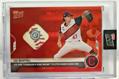 Cal Quantrill 2021 Topps Jetzt MLB 8/22 Ll Klassisch Baseball Ball RELIC Rot #D