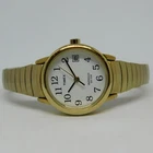 Timex Indiglo WR 30M Gold Tone Quartz Analog Women's Watch Sz.5 3/4" New Battery