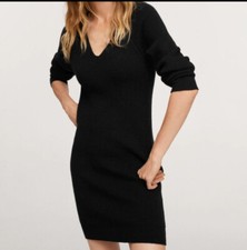 NWT MANGO Jersey Knit midi blave dress