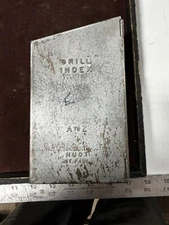 MACHINIST OfCe TOOL LATHE MILL Huot Drill Index with Lettee  Drills LtE