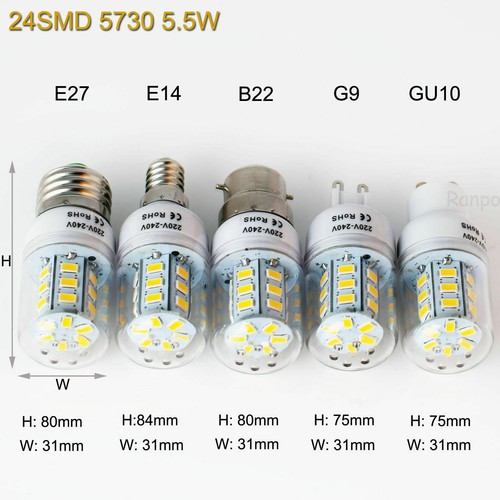 E27 E14 B22 G9 GU10 5W 7W 9W 12W 15W 25W 28W 5730 SMD LED Corn Light Bulb Lamp - Picture 13 of 19