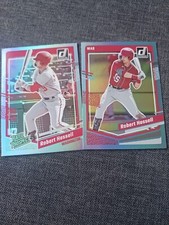 (2) Robert Hassell 2023 Donruss Rated Prospect and Base Carolina Blue Holo Nats