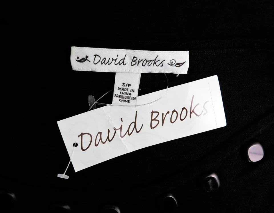 Camisa para mujer David Brooks, talla S, negra, 70 % viscosa, 30 % poliéster Foto 4 de 4