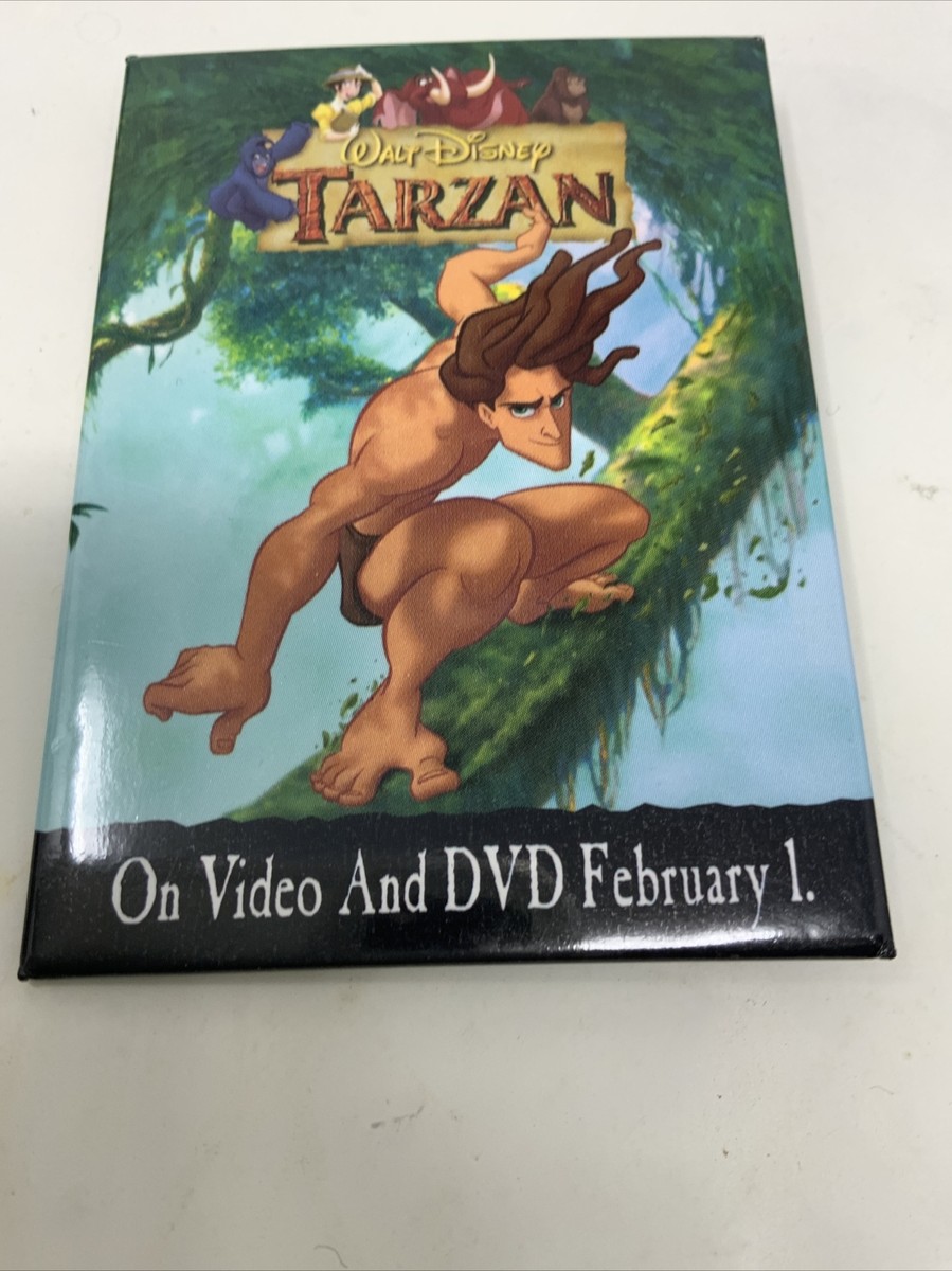 Button pin WALT DISNEY TARZAN VIDEO & DVD RELEASE walmart employee