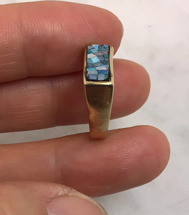 Opal pinky ring deals